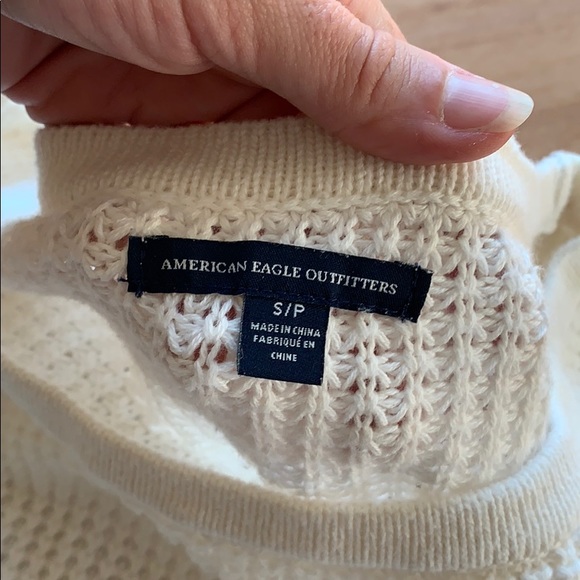 White Waffle Knit Sweater - Picture 6 of 6